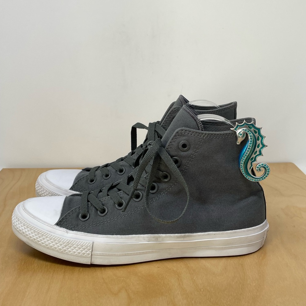 Converse Chuck Taylor II All Star High Top Sneakers w/Lunarlon Gray Size 9